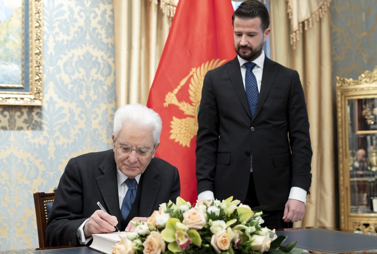  Il Presidente della Repubblica Sergio Mattarella con il Presidente del Montenegro Jakov Milatović
