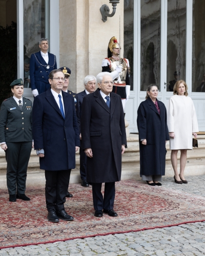Il Presidente della Repubblica Sergio Mattarella con Isaac Herzog, Presidente dello Stato di Israele, in visita ufficiale
