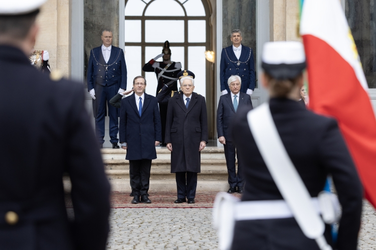 Il Presidente della Repubblica Sergio Mattarella con Isaac Herzog, Presidente dello Stato di Israele, in visita ufficiale
