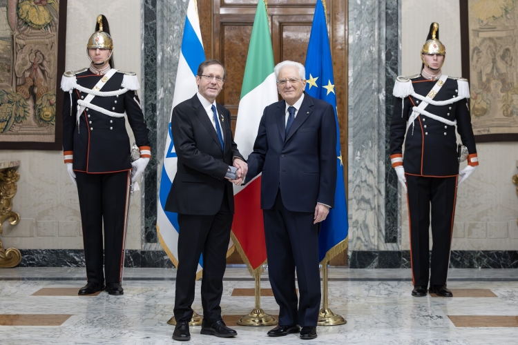Il Presidente della Repubblica Sergio Mattarella con Isaac Herzog, Presidente dello Stato di Israele, in visita ufficiale
