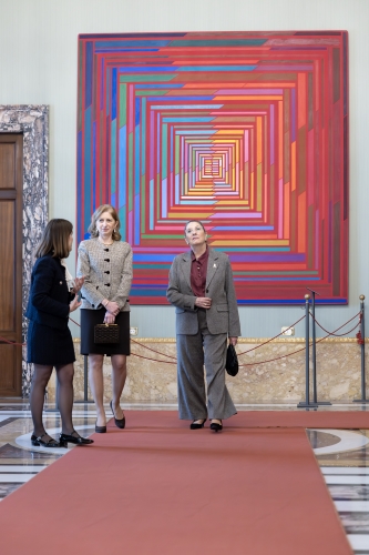 La Sig.ra Laura Mattarella e la Signora Michal Herzog
