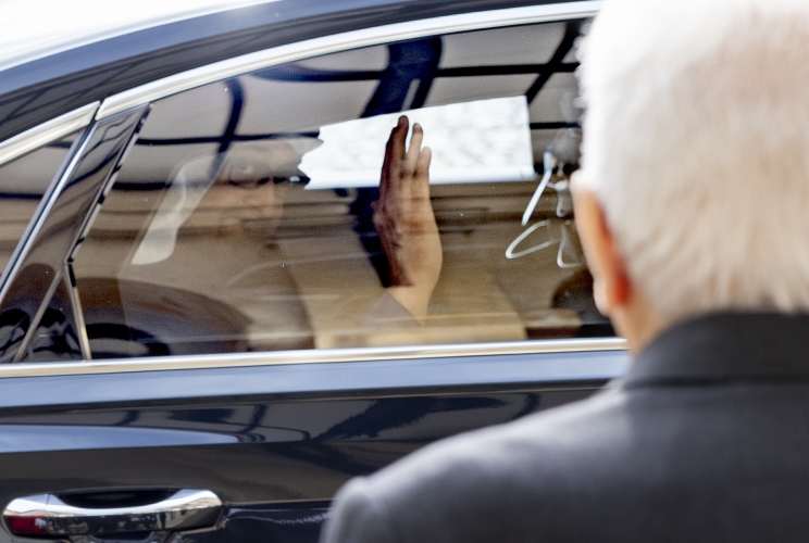 Il Presidente della Repubblica Sergio Mattarella con lo Sceicco Mohamed bin Zayed Al Nahyan, Presidente degli Emirati Arabi Uniti, al termine della visita di Stato