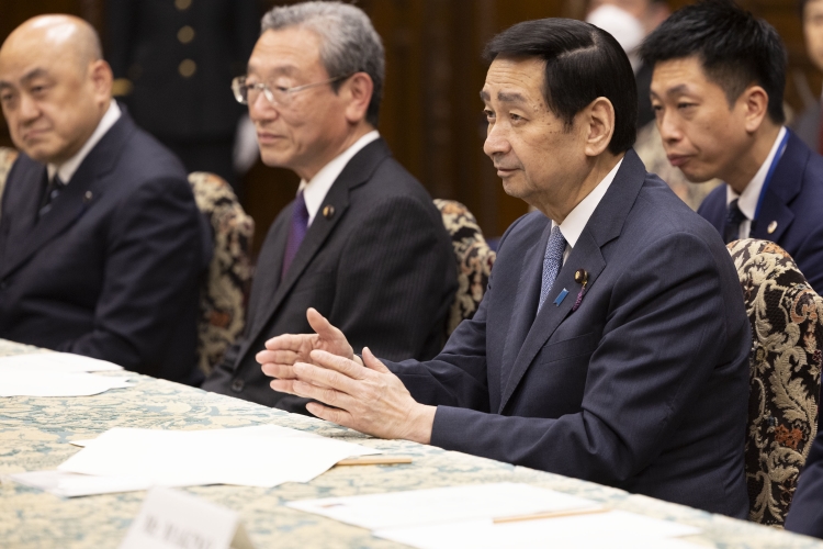 Il Presidente della Repubblica Sergio Mattarella a Palazzo della Dieta Nazionale incontra il Presidente della Camera dei Consiglieri, Masakazu Sekiguchi 
