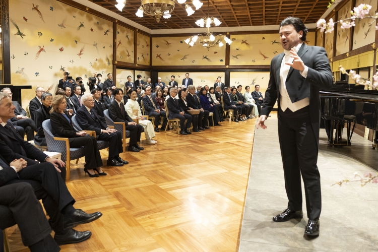 Il Presidente della Repubblica Sergio Mattarella  e la Sig.ra Laura con S.A.I. il Principe Akishino e S.A.I. la Principessa Akishino

