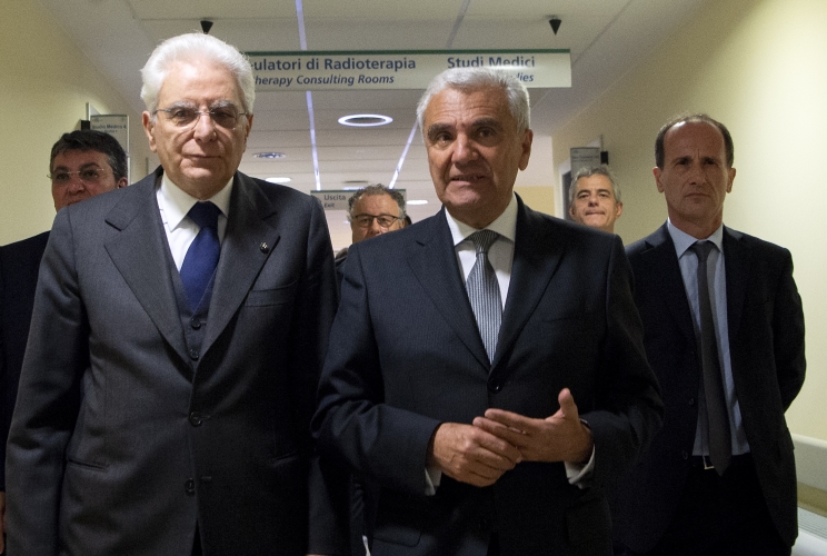Il Presidente Sergio Mattarella visita l'Istituto Romagnolo per lo Studio e la cura dei Tumori (IRST)