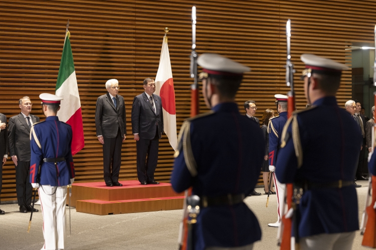Il Presidente della Repubblica Sergio Mattarella con il Primo Ministro del Giappone, Shigeru Ishiba
