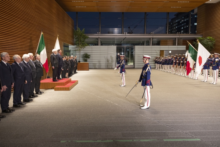 Il Presidente della Repubblica Sergio Mattarella con il Primo Ministro del Giappone, Shigeru Ishiba