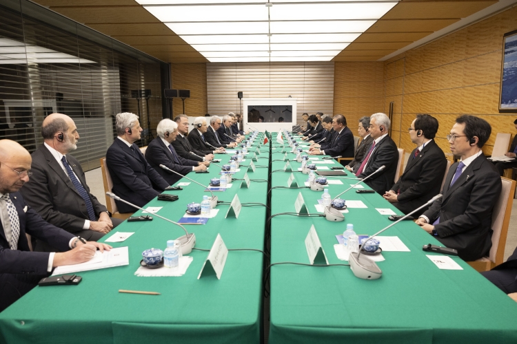 Il Presidente della Repubblica Sergio Mattarella con il Primo Ministro del Giappone, Shigeru Ishiba