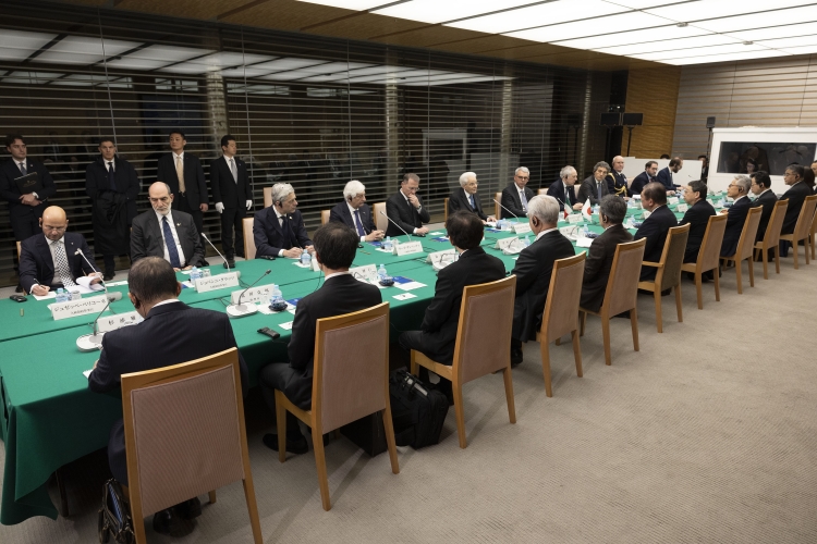 Il Presidente della Repubblica Sergio Mattarella con il Primo Ministro del Giappone, Shigeru Ishiba