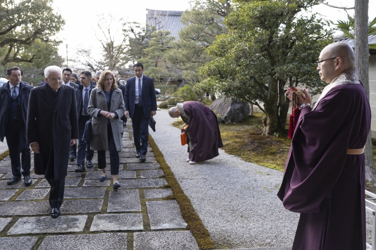 Il Presidente della Repubblica Sergio Mattarella visita il Tempio Nanzen-ji

