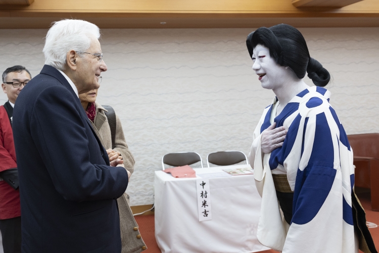 Il Presidente della Repubblica Sergio Mattarella al Teatro di Kabuki Minami-za
