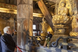 Il Presidente della Repubblica Sergio Mattarella visita il Tempio buddista To-ji