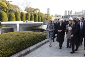 Il Presidente della Repubblica Sergio Mattarella al Memoriale della Pace