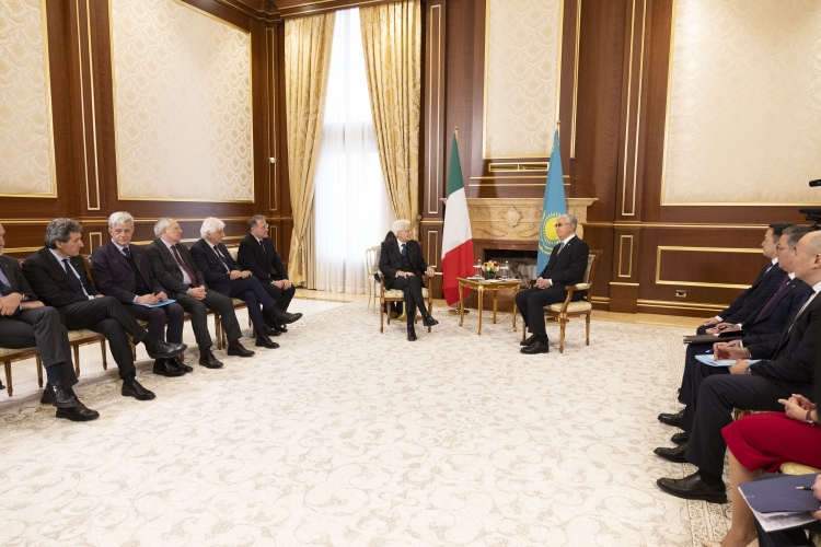Il Presidente della Repubblica Sergio Mattarella incontra il Presidente della Repubblica del Kazakhstan, Kassym-Jomart Tokayev.
