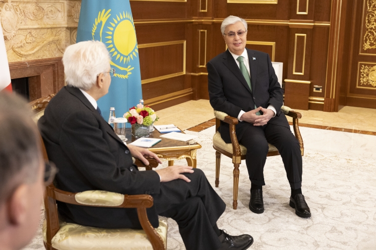 Il Presidente della Repubblica Sergio Mattarella incontra il Presidente della Repubblica del Kazakhstan, Kassym-Jomart Tokayev.