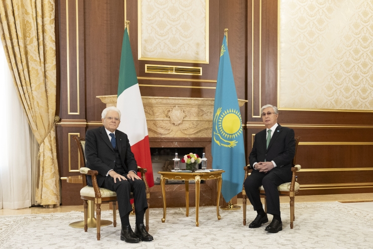 Il Presidente della Repubblica Sergio Mattarella incontra il Presidente della Repubblica del Kazakhstan, Kassym-Jomart Tokayev.