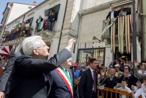Il Presidente Sergio Mattarella a Casoli 