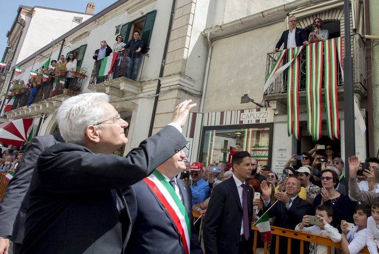 Il Presidente Sergio Mattarella a Casoli 