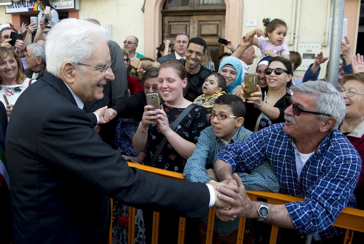 Il Presidente Sergio Mattarella a Casoli 