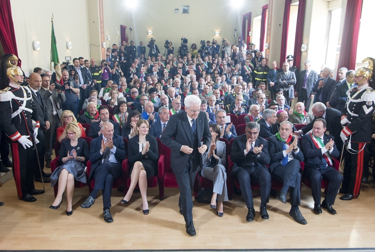 Il Presidente Sergio Mattarella al Teatro Comunale 
