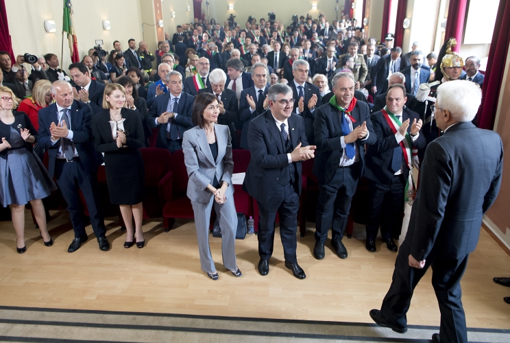 Il Presidente Sergio Mattarella al Teatro Comunale