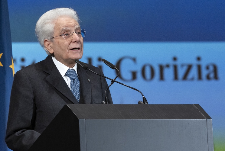 Il Presidente della Repubblica Sergio Mattarella in occasione della cerimonia di conferimento del Premio "Santi Ilario e Taziano - Città di Gorizia"