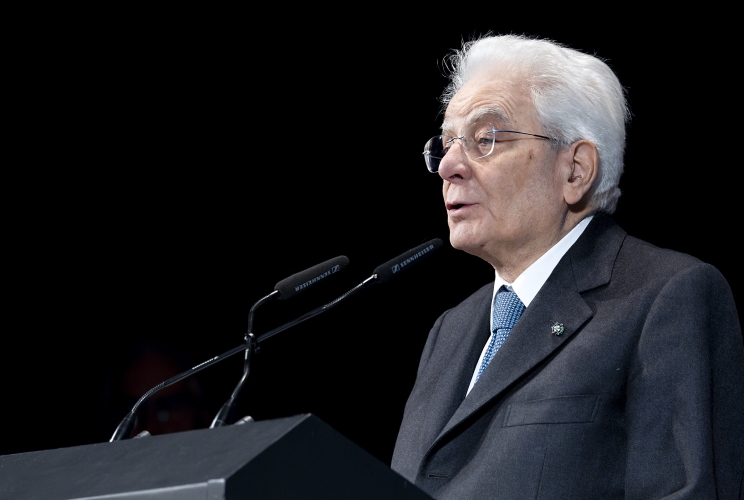 Il Presidente della Repubblica Sergio Mattarella in occasione della cerimonia di conferimento del Premio "Santi Ilario e Taziano - Città di Gorizia"
