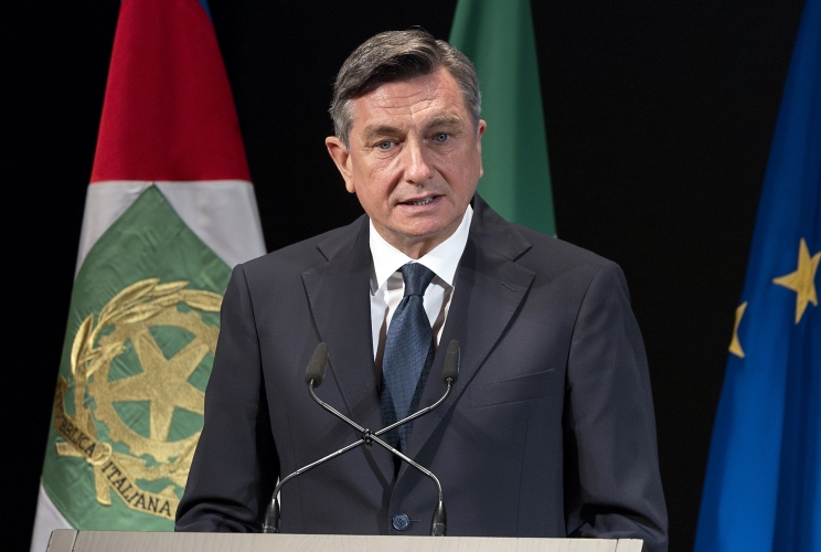 Il Presidente emerito della Repubblica di Slovenia Borut Pahor alla cerimonia di conferimento del Premio "Santi Ilario e Taziano - Città di Gorizia"