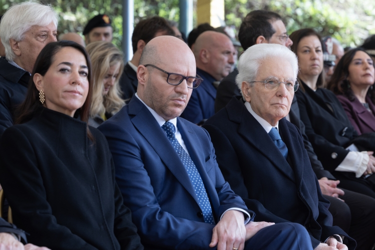 Il Presidente della Repubblica Sergio Mattarella in occasione della cerimonia commemorativa del 81° anniversario dell'eccidio delle Fosse Ardeatine
