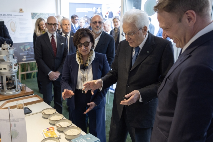 Il Presidente della Repubblica Sergio Mattarella con Francesco Lollobrigida, Ministro dell’agricoltura, della sovranità alimentare e delle foreste in occasione della cerimonia di inaugurazione del Villaggio “Agricoltura è” nell’anniversario della firma dei Trattati di Roma 
