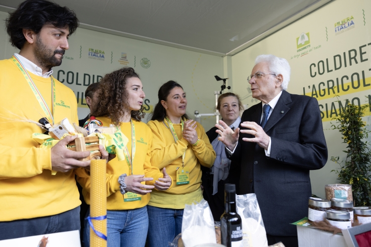 Il Presidente della Repubblica Sergio Mattarella in occasione della cerimonia di inaugurazione del Villaggio “Agricoltura è” nell’anniversario della firma dei Trattati di Roma 
