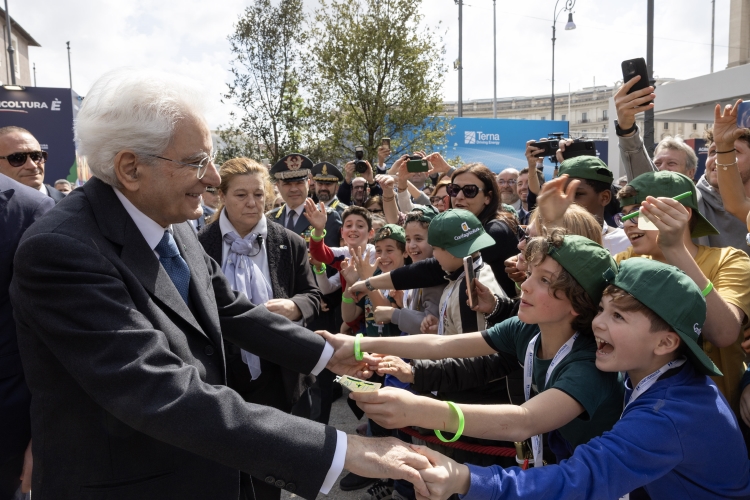 Il Presidente della Repubblica Sergio Mattarella in occasione della cerimonia di inaugurazione del Villaggio “Agricoltura è” nell’anniversario della firma dei Trattati di Roma 
