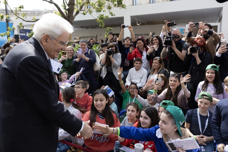 Il Presidente della Repubblica Sergio Mattarella in occasione della cerimonia di inaugurazione del Villaggio “Agricoltura è” nell’anniversario della firma dei Trattati di Roma 

