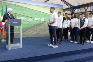 Il Presidente della Repubblica Sergio Mattarella in occasione della cerimonia di inaugurazione del Villaggio “Agricoltura è” nell’anniversario della firma dei Trattati di Roma 
