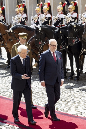 Il Presidente Sergio Mattarella con Alar Karis, Presidente della Repubblica di Estonia