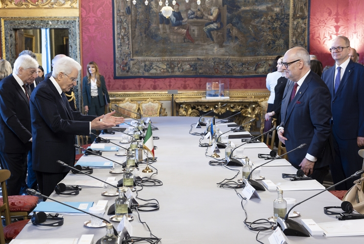 Il Presidente Sergio Mattarella con Alar Karis, Presidente della Repubblica di Estonia