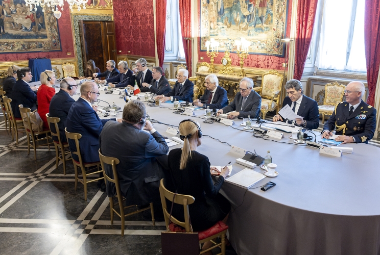 Il Presidente Sergio Mattarella con Alar Karis, Presidente della Repubblica di Estonia