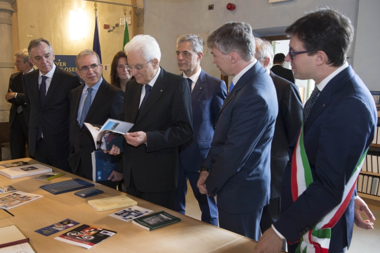 Il Presidente Sergio Mattarella visita "Villa Salviati" sede degli Archivi Storici dell'Unione Europea