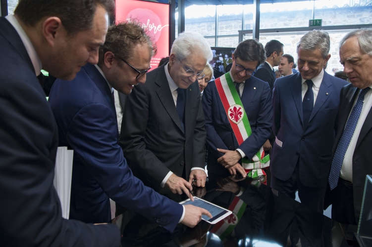 Il Presidente Sergio Mattarella visita la mostra "Viaggio della Costituzione" al Complesso delle Murate