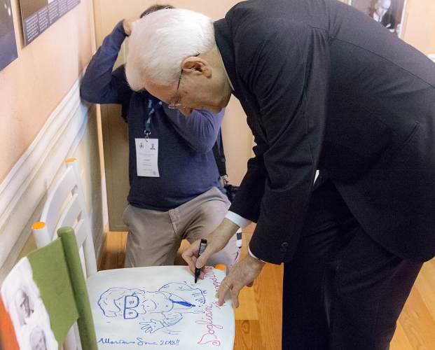 Il Presidente Sergio Mattarella in occasione della visita a Dogliani 