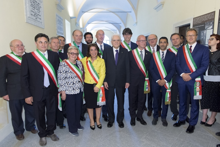 Il Presidente Sergio Mattarella alla cerimonia 