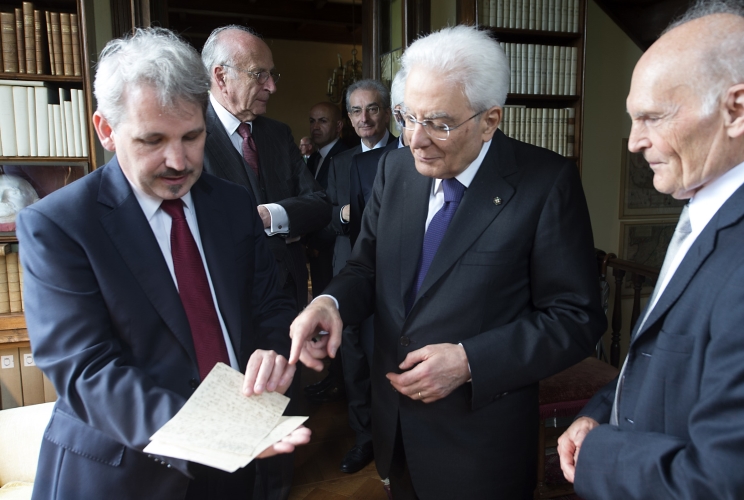 Il Presidente Sergio Mattarella visita Villa San Giacomo,