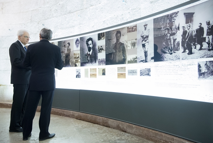 Il Presidente Sergio Mattarella visita il Mausoleo Cesare Battisti