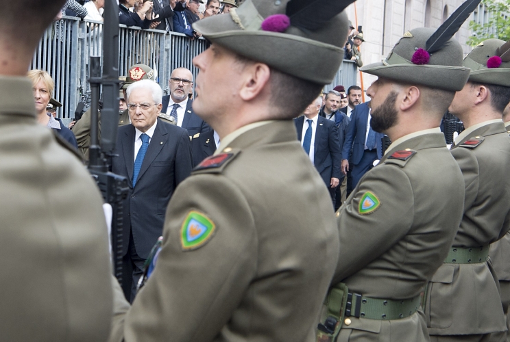 Il Presidente Sergio Matterella alla 91^ Adunata nazionale degli Alpini