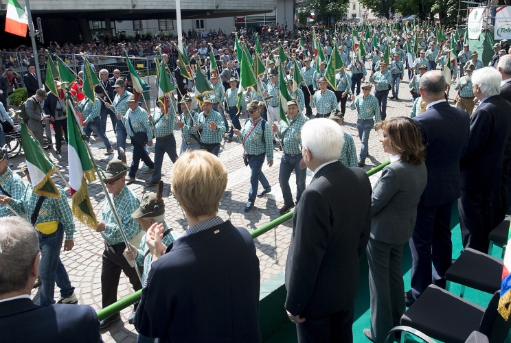 Il Presidente Sergio Matterella alla 91^ Adunata nazionale degli Alpini