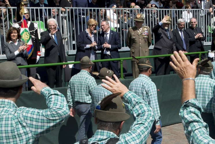 Il Presidente Sergio Matterella alla 91^ Adunata nazionale degli Alpini