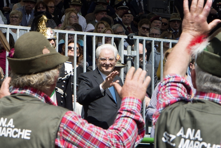 Il Presidente Sergio Mattarella alla 91^ Adunata nazionale degli Alpini