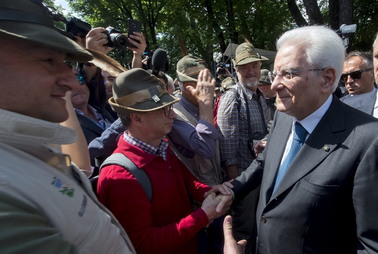 Il Presidente Sergio Mattarella alla 91^ Adunata nazionale degli Alpini