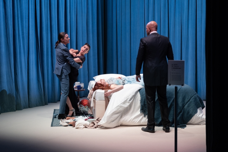 Esecuzione di una scena estratta dall’opera “Otello” di William Shakespeare”, da parte degli studenti dell’Accademia Nazionale di Arte Drammatica “Silvio d’Amico”
