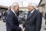 Il Presidente Mattarella e Re Carlo III in visita presso il complesso architettonico di Testaccio